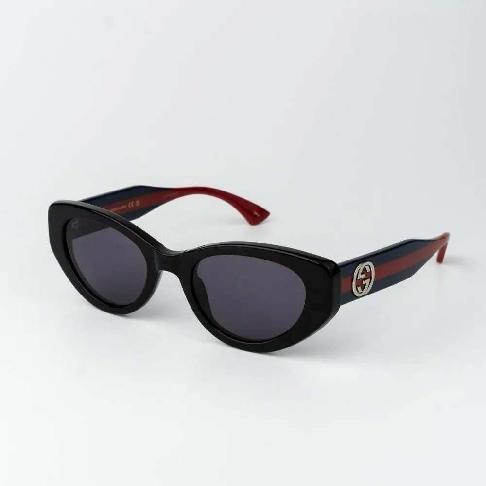 Gucci Men Sunglasses Black Violet Cat Eye GG1862S 004 NEW AUTHENTIC